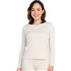 LAPASA Pacco da 2 o 1 Maglia Termica Donna Manica Lunga Fodera in Micro Pile - Pigiama Abbigliamento Intimo Canottiera Calda Elastica Traspirante Sportiva Grigio con Strisce Bianche(Caldo) L