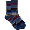 Gallo Calze corte uomo blu fantasia mix righe e pois