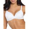 SIELEI, Reggiseno con Coppe Imbottite, Realizzato in Morbida Microfibra, con Finiture Invisibili e Senza Ferretto, Designed in Italy, Color Bianco, Taglia 2C