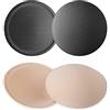 WLLHYF Inserti per Reggiseno Rotondo 2 Paia Inserti in Spugna Lavabili Tono della Pelle Nero Sottile Taglia Unica