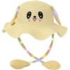 Oshhni Cappello da coniglio per bambini con luce e orecchie saltellanti di vacanza e attività all'aperto