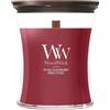 WoodWick candela profumata a clessidra media con Pluswick InnovationMora speziata