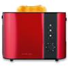 SEVERIN Tostapane Automatico Con Griglia Scaldapanini Integrata, Anche Per Fette Spesse, Per Tostare, Scongelare E Riscaldare, 800 W, Rosso Metallizzato / Nero, AT 2217