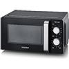 SEVERIN Forno a Microonde 2in1 con Grill, 700 W, Grill 900 W, 9 Programmi Automatici, Microonde con Griglia e Piatto Girevole, Nero/Acciaio Inossidabile - MW 7781