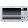 SEVERIN Microonde con griglia e funzione aria calda 3 in 1, forno a microonde per scongelare, cuocere e riscaldare, forno a microonde con piatto girevole, acciaio inox spazzolato/argento, MW 7774