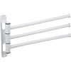 Ibergrif M31013W-Frost, Portasciugamani da Parete, Porta Salviette Triplo 410 cm, Bianco, Acciaio