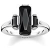 Thomas Sabo Anello da donna pietre nere argento sterling 925 TR2267-641-11-56