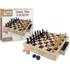 Teorema Gadget - Teorema: Fatto Di Legno - Dama Scacchi Tria In Legno Con Cassetti Aprib