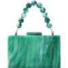 EVEOUT Pochette in Acrilico Donna Elegante Borsa Acrilico da sposa Clutch vena di marmo con catena Borsa a tracolla per Festa Matrimonio