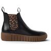 Infinity Leather Stivaletti Chelsea da donna in pelle nera 25403-43, modello slip-on, comodi da indossare.
