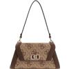 GUESS borsa a tracolla Karnilla Flap Shoulder Bag Latte Logo/Brown marrone chiaro