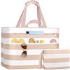 NEWIROVE Borsa Mare Grande Borsa Spiaggia Donna XXL Famigli Impermeabile Beach Bag Con Zip Pieghevole Borsa Da Spiaggia Multitasche Tote Bag Per Viaggio, Vacanza. 50L, Kaki
