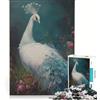 JIANGENNF Puzzle da 1000 pezzi per adulti con pavone bianco gioco educativo attività divertenti da fare in casa ideale per compleanni e Natale 38x26cm
