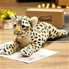 TRAVELKNOT Piccolo Pantera Peluche 38CM, Giallo Morbido Leoparda Giocattolo