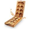 Logica Giochi - Kalaha - Mancala - Gioco da Tavolo in Legno Samena - Gioco di Strategia per 2 Persone - Versione da Viaggio e da Tavolo