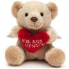 Uni-Toys - Orsacchiotto con angelo custode con cuore rosso - Plushie - 13 cm (altezza) - Peluche