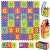 xolear 36 Pezzi Tappetino Puzzle Bambino con Lettere e Numeri, Piastrelle 9x9cm, Superficie di Gioco Colorata e Morbida, Tappetino Gattonamento Educativo, Facile da Pulire