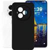 KJYFOANI per TCL NxtPaper 60 Ultra (7.20) Cover, Nero Morbido Silicone Ultra Sottile TPU Protezione Case, Antiurto Anti-Graffio Bumper Custodia per - Nero