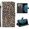 SEHEYA per Xiaomi Redmi Note 14 4G Cover Libretto con Motivo Custodia Portafoglio a Libro Flip Case 3 Tasche Interne Fibbia Magnetica Protezione Caso, Stampa Leopardo