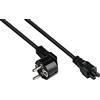 Good Connections P0105-S018 - Cavo di alimentazione, 1,8 m, spina di protezione tipo E+F (CEE 7/7, angolato) a C5 (dritto), cavo di alimentazione per notebook, monitor, 0,75 mm², colore: Nero