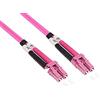 Good Connections LWL - Cavo Patch Duplex da LC a SC multimodale, 50/125, Fibra Ottica, OM4, 0,5 m, Colore: Viola/Rosa