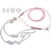 Jectse Cuffie Air Tube, Auricolari Bilaterali Air Tube Universali da 3,5 Mm, Cuffie Anti Radiazioni con Cancellazione del Rumore e Suono Premium, per Tablet Laptop Cellulari (Rosa)