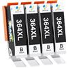 Jettruemedia 364XL Multipack Nero Cartucce Compatibili per HP 364 XL Cartucce Deskjet 3070A 3520 3524 3522 officejet 4620 4622 4610 Photosmart 5510 6510 5515 5520 5524 7510 7520 (4 Giallo)