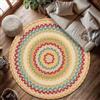 Highdi Floreale Tappeto Rotondo Salotto Pelo Corto Moderno 3D Fiori Motivo Tappeto Rotondo 40/60/80/100/124/140cm Morbido Antiscivolo Lavabile Tappeti per Camera da Letto Soggiorno (Cerchi,120cm)
