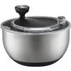 SILBERTHAL Centrifuga Insalata Acciaio Inox 4,5L - Asciuga e Lava Insalata | Scola e strizza frutta e verdura, salad spinner senza BPA, base antiscivolo, lavabile in lavastoviglie