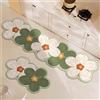 Highdi Tappeto Cucina Antiscivolo Lavabile Stampa Modello Fiore 3D Tappeto Passatoia Cucina Tappeto da Cucina Lungo Tappeti Runner Tappeto Corridoio per Ingresso Soggiorno Bagno (80x200cm,Verde)
