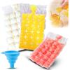 FainFun Sacchetti Ghiaccio Alimentare, FainFun Macchina per il Ghiaccio, Può Produrre 4800 Cubetti, Stampi per Cocktail, Succhi e Altre Bevande