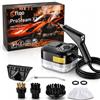 INfloo ProSteam X2 Pulitore a Vapore 2500 W, 4,5 Bar, Serbatoio 1,2 L, 6 Livelli di Vapore, Riscaldamento Rapido in 15 s, con Tubo 2 m, 5 Spazzole, per Auto, Cucina, Fughe, Vetri e Tappezzeria