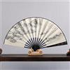 JXUN Ventaglio da 33 cm grande cinese, portatile, pieghevole, da uomo, per intagliare, in bambù, in seta, per danza vintage, cosplay, Hanfu, pieghevole, A8