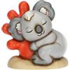 THUN, Koala Sydney su Corallo in Ceramica Decorata a Mano, Versione Piccola, Statuine da Collezione, Linea Mare da Amare, 9.3 x 7.2 x 9 cm h