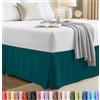 Utopia Bedding Mantovana giroletto queen size, morbida con volant quadrupla plissettata, facile da montare, con caduta su misura da 40,6 cm, qualità alberghiera, resistente al restringimento e allo