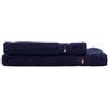 Tommy Hilfiger - Set di 2 asciugamani, blu navy, spugna boucle, 520 g/m², 100% cotone pettinato, passamaneria jacquard e ricami, morbidi e assorbenti, 60x110 cm