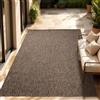 Paco Home Tappeto per interni ed esterni a trama piatta monocromatico moderno resistente alle intemperie per terrazza cucina misura 150 cm quadrati