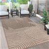 Paco Home Tappeto da esterno resistente alle intemperie Boho & Skandi Effetto 3D per terrazza, balcone e giardino Dimensioni 120x160 cm