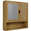 VICCO Mobile a specchio per il bagno Vicco Liora Bambù 56 x 58 cm con specchio, Model 51648