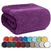 NatureMark - Confezione da 1 Asciugamani Sauna, Qualità Premium, 80 x 200 cm, 100% Cotone, Viola