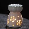 XFLYP Bruciatori di Olio Essenziale in Ceramica con Cucchiaio di Candela, Candela Fornello Aroma Diffusore per Casa Camera da Letto Decorazione Meditazione Yoga Natale Regalo(Fiore di loto)
