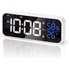 VIVILINEN Sveglia Digitale da Comodino con Grande Display LED Temperatura e Umidità Orologio da Tavolo con 18 Tonalità di Sveglia, Regolazione Luminosità 4 Livelli, Ricarica USB, 2 Allarmi e Snooze