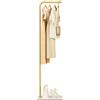 YheenLf Metallo Appendiabiti da Terra per Ingresso, 39×26×180cm, Dorato