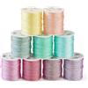 Craftdady - 153 metri di filo da cucito in poliestere 0,6 mm, corda intrecciata color arcobaleno a 9 strati, filo di poliestere per la creazione di gioielli, braccialetti e artigianato, 9 rotoli