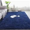 Highdi Tappeto Salotto Moderno Tappeto Shaggy a Pelo Lungo Tappeto Camera da Letto Soffice Antiscivolo Lavabile Tappeti Moderni per Soggiorno, Camera da Letto, Stile Classico (Blu Navy,80x160cm)
