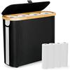 Pinyenr Cestino Porta Carta Igienica 26L, Cesto Porta Carta Igienica Carta Igienica per 12 Rotoli, Impermeabile Pieghevole Porta Rotolo Carta Igienica