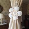 l&j Fermatende, Raccogli Tenda con Calamita Potente Forma a Fiore 2 Pezzi Accessori Tende e Tendine Decorazioni Finestre Fermatende per Camera da Letto Officio Hotel - Calamite per Tende Bianco