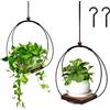 ESYFOR Porta Vasi da Appendere, 2 Pezzi Cestino da Fiori Sospeso Moderno Appendiabiti per Piante Portavasi da Appendere Gancio per Appenderes Incluso per Indoor e Outdoor
