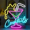 UExnkj-Y Cocktail Insegna al Neon Bar Insegna al Neon Luci al Neon per Cocktail Dimmerabili USB Luci da Parete al Neon a LED per Bar Club Cocktail Feste Caverne Uomini Cucina Regalo