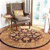 Highdi retrò Fiori Tappeto Rotondo Salotto Cameretta Moderno Tappeti Soggiorno Pelo Corto Tappeto Morbido Antiscivolo Tappeti Classico per Bambini Cucina Balcone Tappet Home Decor (Marrone,100cm)